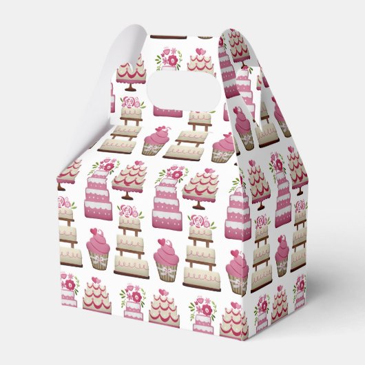 Tiered Wedding Cakes Schattige Pattern Bedankdoosjes (Achterkant)
