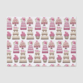 Tiered Wedding Cakes Schattige Pattern Tissuepapier (Voorkant)