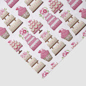 Tiered Wedding Cakes Schattige Pattern Tissuepapier (Detail)