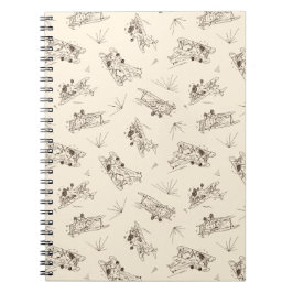 Tierende Art Deco tweedekkers - geschetst patroon. Notitieboek