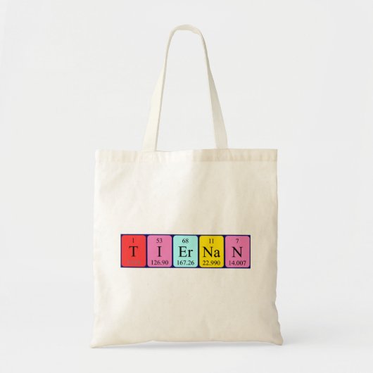 Tiernan periodieke lijstnaam canvas tas (Voorkant)