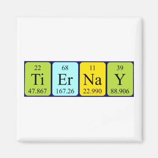 Tiernay periodieke table name magnet (Voorkant)