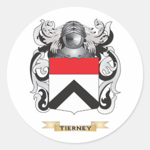 Tierney Family Crest (wapenschild) Ronde Sticker