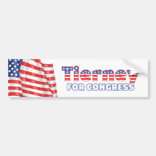 Tierney voor het Congres Patriottische Amerikaanse Bumpersticker