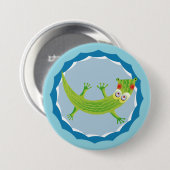 Tierno cocodrilo ronde button 7,6 cm (Voorkant /achterkant)