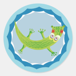 Tierno cocodrilo ronde sticker