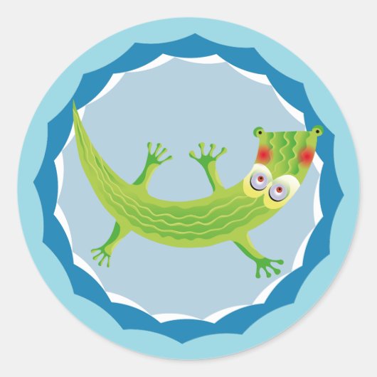 Tierno cocodrilo ronde sticker (Voorkant)