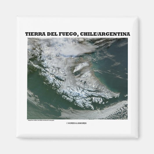 Tierra Del Fuego Chili/Argentina (Afbeelding Earth Magneet (Voorkant)