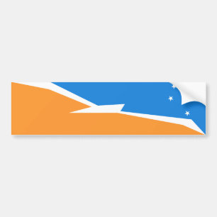 Tierra Del Fuego Flag. Patagonia, Argentinië Bumpersticker