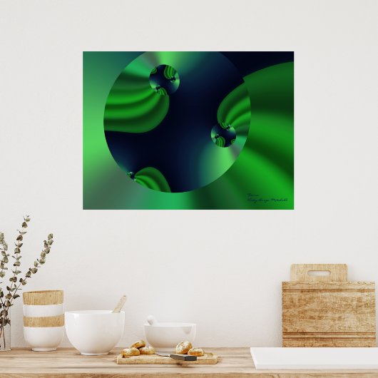 Tierra Earth Cool Abstract Fine Art Fractal Poster (Keuken)