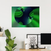 Tierra Earth Cool Abstract Fine Art Fractal Poster (Thuiskantoor)