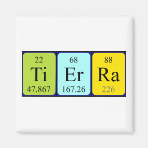 Tierra periodiek table name magnet