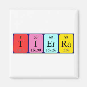 Tierra periodiek table name magnet