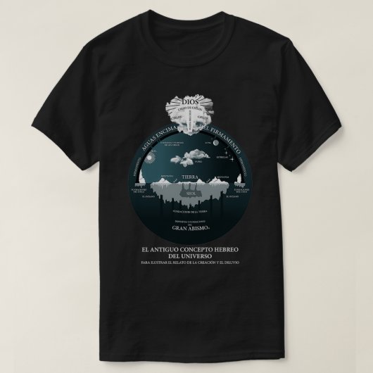 Tierra Plana Ancestral Concepto Del Universo Flat T-shirt (Design voorkant)