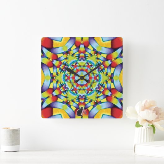 Tiers Kaleidoscope Vierkante Klok (Huis)