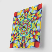 Tiers Kaleidoscope Vierkante Klok (Hoek)
