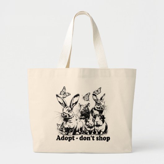 Tierschutz - Adopt don't shop Grote Tote Bag (Voorkant)