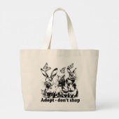 Tierschutz - Adopt don't shop Grote Tote Bag (Achterkant)