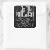 Tierschutz Elefant Löwe Steinbock Tiere Vierkante Sticker (Tas)