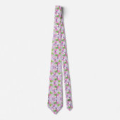 Ties: Abstracte bladeren (wit) Stropdas (Voorkant)