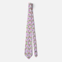 Ties: Abstracte bladeren (wit) Stropdas