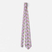 Ties: Abstracte bladeren (wit) Stropdas (Achterkant)