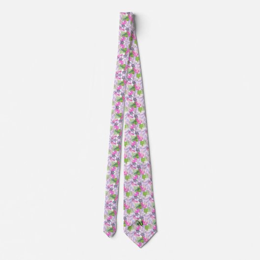 Ties: Abstracte bladeren (wit) Stropdas (Achterkant)