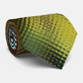 Ties, Abstracte heldere kleuren achter gegolfd gla Stropdas (Opgerold)