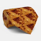 Ties met kerstcactus - Oranje Stropdas (Opgerold)