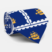 Ties met vlag van Quebec City, Canada Stropdas (Opgerold)