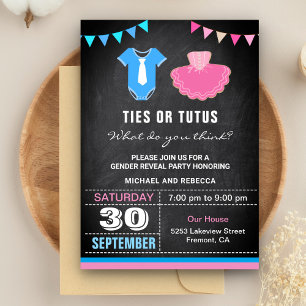Ties of Tutus Geslacht Reveleert Feest Kaart