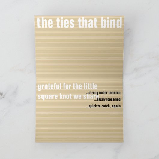 "ties that bind" GREETING CARD Kaart (Binnen)