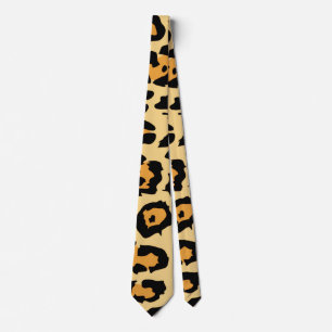 tiew met jaguarprint stropdas