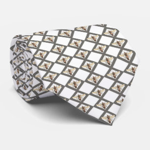 Tiew met vintage bij-diamantgrafiek stropdas