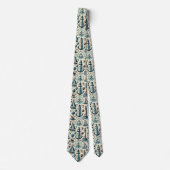 Tiewijdte met Mid Century Modern Zeevaart Thema Stropdas (Voorkant)