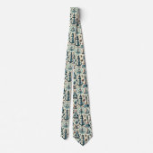 Tiewijdte met Mid Century Modern Zeevaart Thema Stropdas (Achterkant)