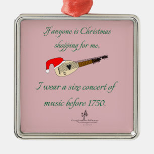 TIff Theorbo Christmas Shopping Premium Sq. Metalen Ornament