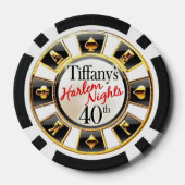 Tiffany 40th Harlem Vegas Casino Chip-Gold Poker Chips (Achterkant)