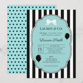 Tiffany and Co Baby Shower Heart Invitation Kaart