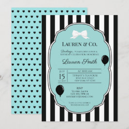 Tiffany and Co Birthday Heart Invitation Kaart