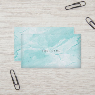 Tiffany Aqua Blue Marble Vip Abstract Minimale Vip Visitekaartje