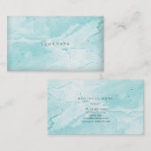 Tiffany Aqua Blue Marble Vip Abstract Minimale Vip Visitekaartje (Voorkant / Achterkant)