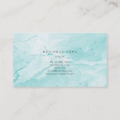 Tiffany Aqua Blue Marble Vip Abstract Minimale Vip Visitekaartje (Achterkant)