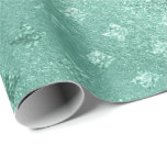 Tiffany Aqua Mint Groen Glanzend Glas Diamond Cut Cadeaupapier<br><div class="desc">Minimalisme en elegante glam- en grafisch afval</div>