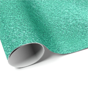 Tiffany Aqua Mintgroene Glanzende Glas Smaragd VI Cadeaupapier