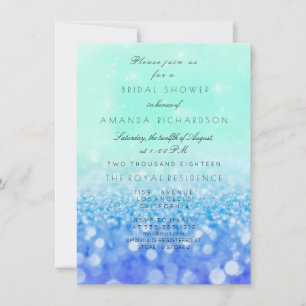 Tiffany Aqua Navy Blue Mint Glitter Vrijgezellenfe Kaart