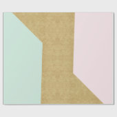 Tiffany Aqua Pink Rose Gold Pastel Geometry Bridal Cadeaupapier (Vlak)