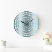 Tiffany Aqua Vip Grey Silver Diamond Infineity Grote Klok (Huis)