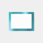 Tiffany Aqua White Kantoor Aangepast gepersonalise Post-it® Notes (Voorkant)