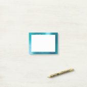 Tiffany Aqua White Kantoor Aangepast gepersonalise Post-it® Notes (Op bureau)